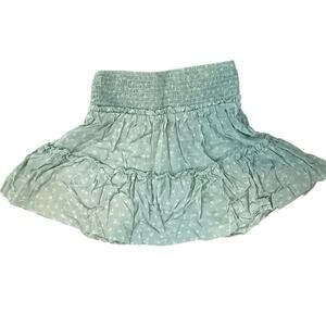 Gap Teen Tiered Mini Skirt – Soft Green Floral, Size 10